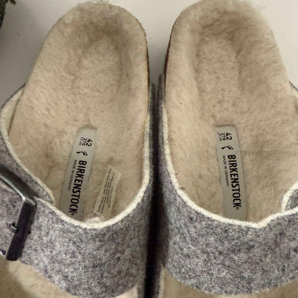 Birkenstock Gray and Cream Men's Sandals - Picture 3 of 6
